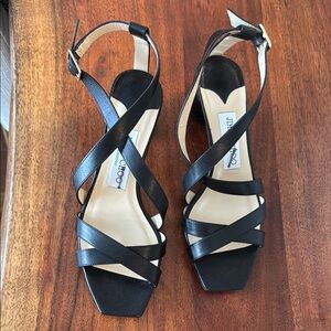 Jimmy Choo Black Strappy Sandals